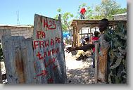 Volunteers with the North Carolina Baptist Men Disaster Relief build houses in Titanyen Haiti Monday May 3, 2010.   Samaritan's Purse, which donated most of the materials, hopes to build 8,000 of the temporary shelters.  ETHAN HYMAN  - ehyman@newsobserver.com