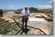 as volunteers with the North Carolina Baptist Men Disaster Relief build houses in Titanyen Haiti Monday May 3, 2010.   ETHAN HYMAN  - ehyman@newsobserver.com