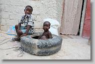 as volunteers with the North Carolina Baptist Men Disaster Relief build houses in Titanyen Haiti Monday May 3, 2010.   ETHAN HYMAN  - ehyman@newsobserver.com