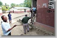 One hundred thirty patients were seen during a medical clinic by volunteers with the North Carolina Baptist Men Disaster Relief team in a schoolhouse in Cabaret, Haiti Friday May 7, 2010.  ETHAN HYMAN  - ehyman@newsobserver.com