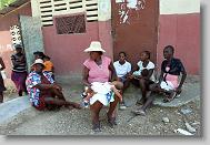 Patients, including Jolina Regulus, center, and her daughter Altevilus Bednica, 7 months, waited patiently, sometimes for hours, to be seen during a medical clinic by volunteers with the North Carolina Baptist Men Disaster Relief team in Cabaret, Haiti Friday May 7, 2010.  ETHAN HYMAN  - ehyman@newsobserver.com