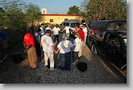 during the last day in Titanyen for this group of the North Carolina Baptist Men Disaster Relief team in Titanyen, Haiti Friday May 7, 2010.  ETHAN HYMAN  - ehyman@newsobserver.com